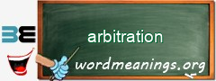WordMeaning blackboard for arbitration